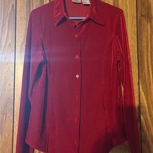 Jaclyn Smith Vibrant Red Women's Blouse
